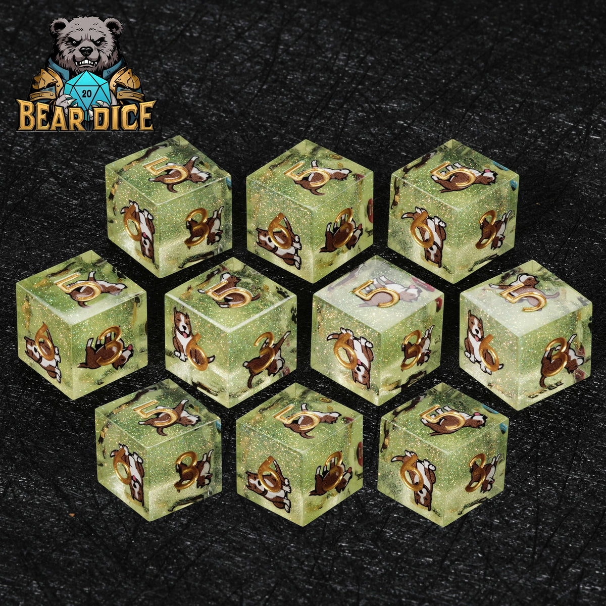 American Pit Resin D6 Die – Glitter – alternate product view