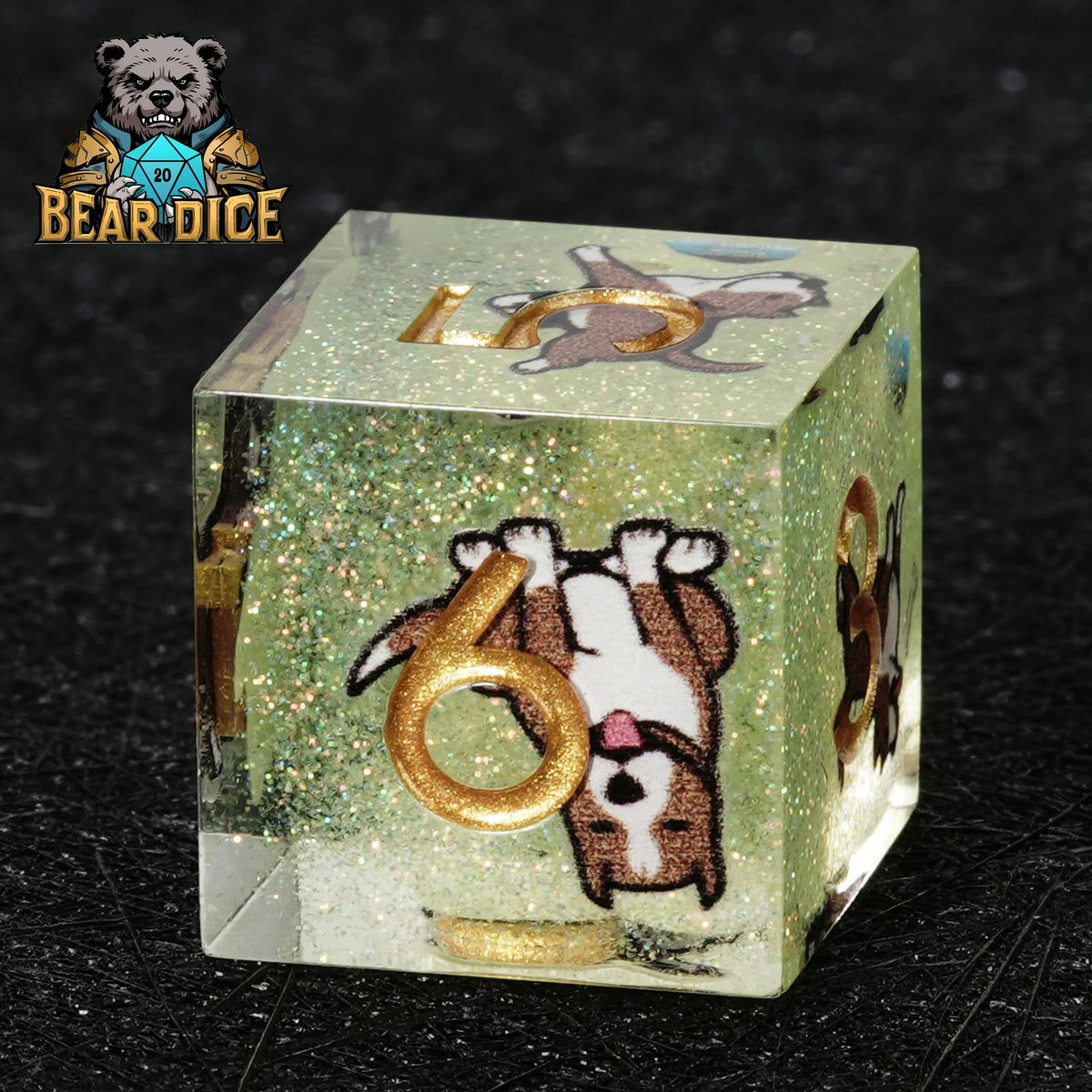 American Pit Resin D6 Die – Glitter – alternate product view