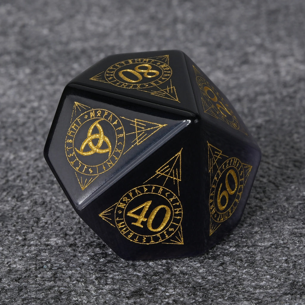 Amethyst Magical Natural Stone DND Dice Set – alternate product view