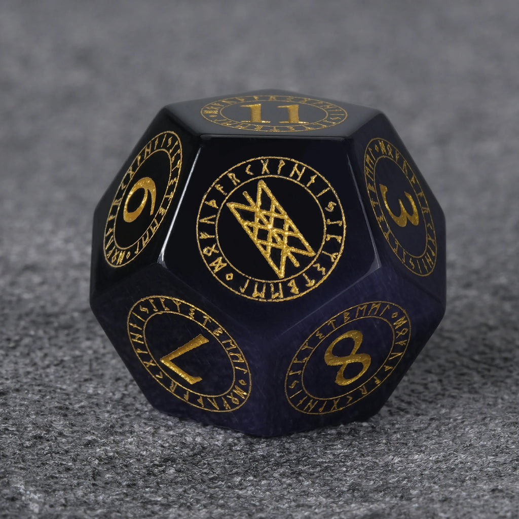 Amethyst Magical Natural Stone DND Dice Set – alternate product view