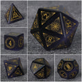 Amethyst Magical Natural Stone DND Dice Set