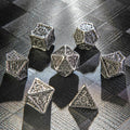 Ancient Nickel Metal DND Dice Set – DND Antique Nickel Sun Metal Polyhedron Dice Set