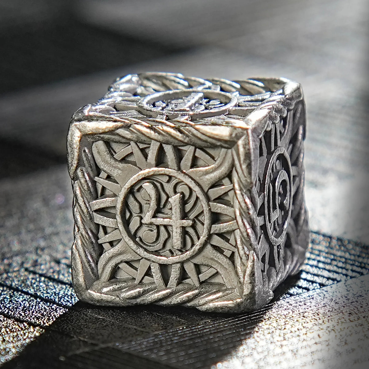 Ancient Nickel Metal DND Dice Set – DND Antique Nickel Sun Metal Polyhedron Dice Set