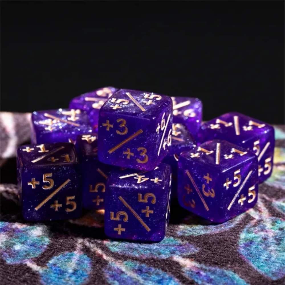 Baldurs Gate Acrylic DND Dice – Glitter – DND dice 12mm glitter D6RPG Baldur's Gate Cthulhu 6 - sided dice