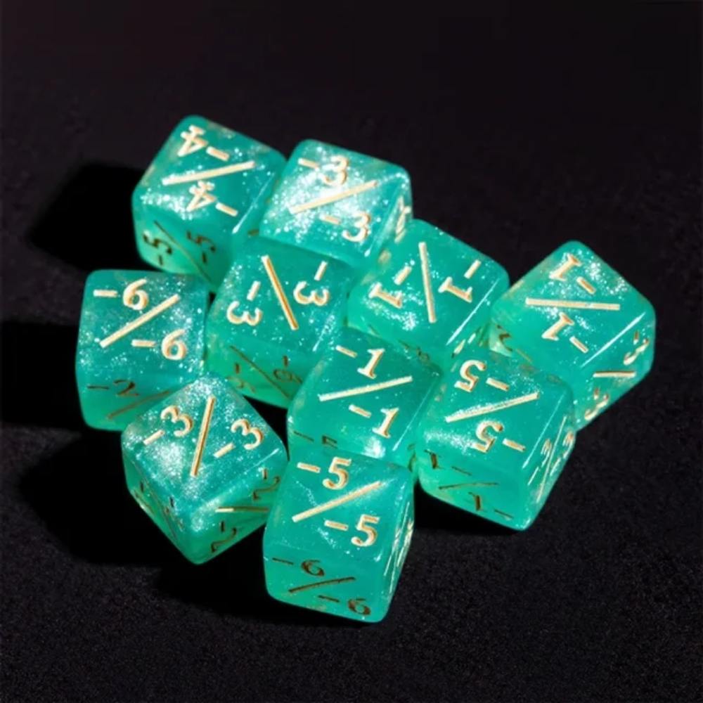 Baldurs Gate Acrylic DND Dice – Glitter – DND dice 12mm glitter D6RPG Baldur's Gate Cthulhu 6 - sided dice