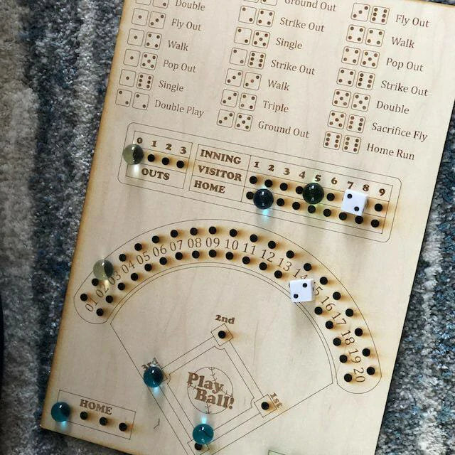 Baseball Board DND Dice – alternate product view