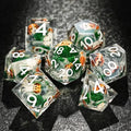 Beagle Resin D&D Dice Set – Green Resin D&D Dice Set - Beagle Design