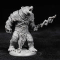 Bear Warrior RPG Miniature – 3D-Printed Tabletop Model – Advanced DND Bear Warrior 3D Printed Desktop Character