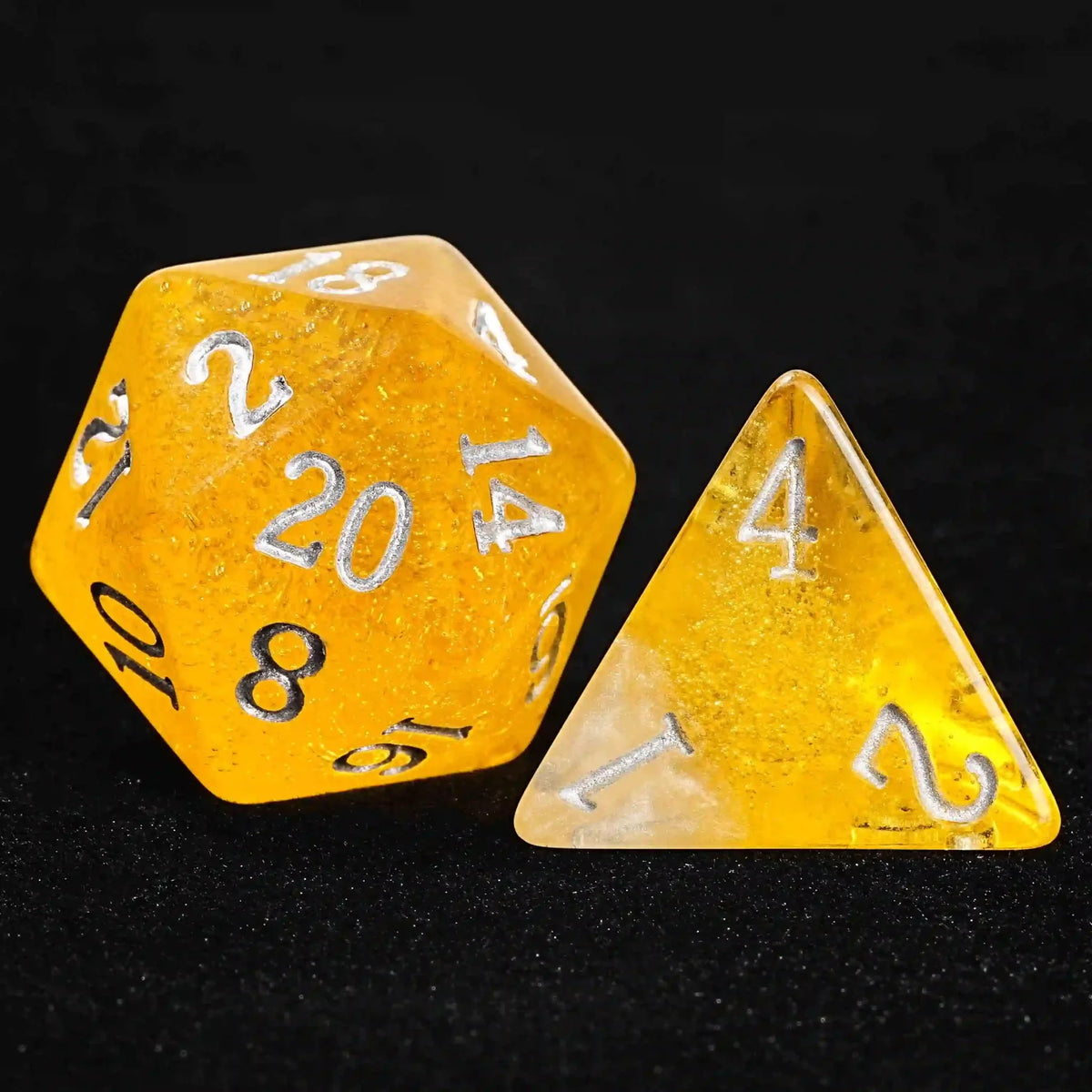 Bee Resin RPG Dice Set – Beer Themed – Budweiser Yellow Beer Resin Dice Set: Rolling for a Golden Happy Hour