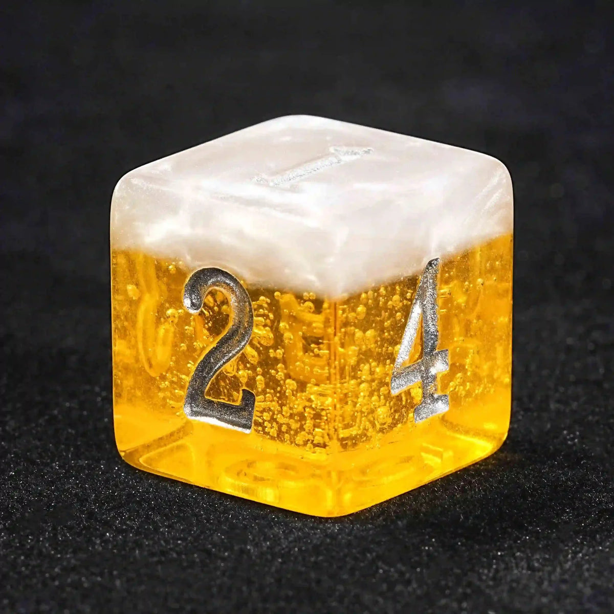 Bee Resin RPG Dice Set – Beer Themed – Budweiser Yellow Beer Resin Dice Set: Rolling for a Golden Happy Hour