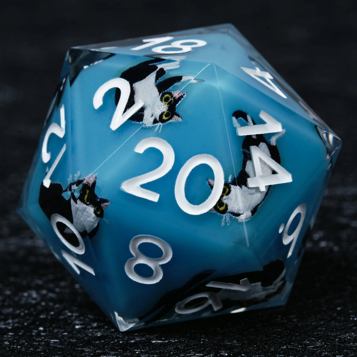Black Cat Resin DND Dice Set – alternate product view