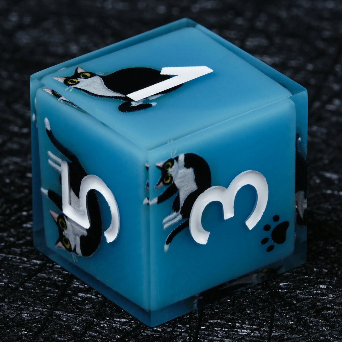 Black Cat Resin DND Dice Set – alternate product view