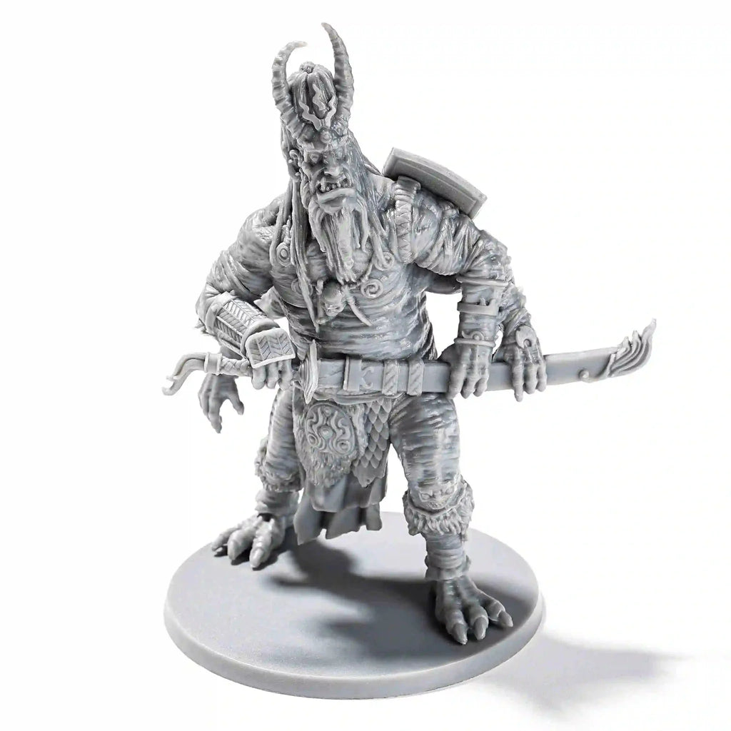 Bladed Warrior RPG Miniature – Tabletop Model – RPG Miniatures - D&D Blade Runner with base
