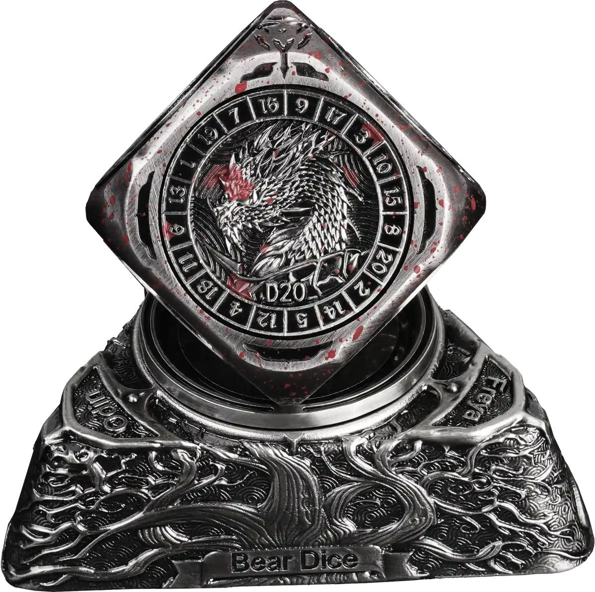 Star Metal Bullet Dice Set – Spinner – Kickstarter Dice - Bloodstained 7-in-1 Unique Metal D6 Spinning Dice with