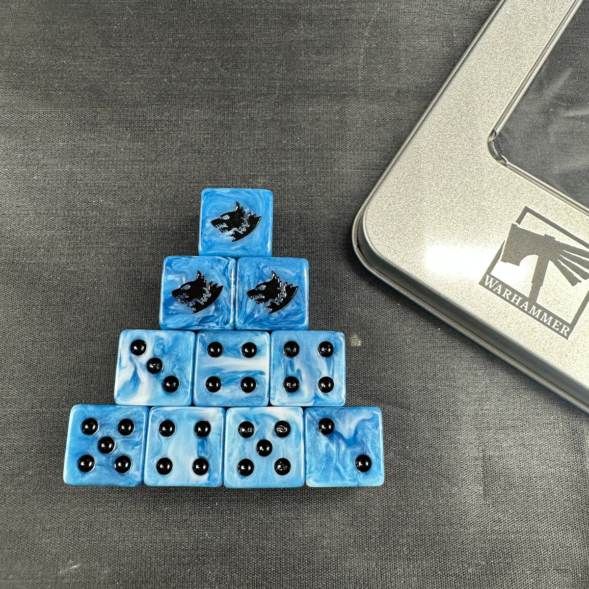 Blue Marble Acrylic D6 Dice Set – alternate product view