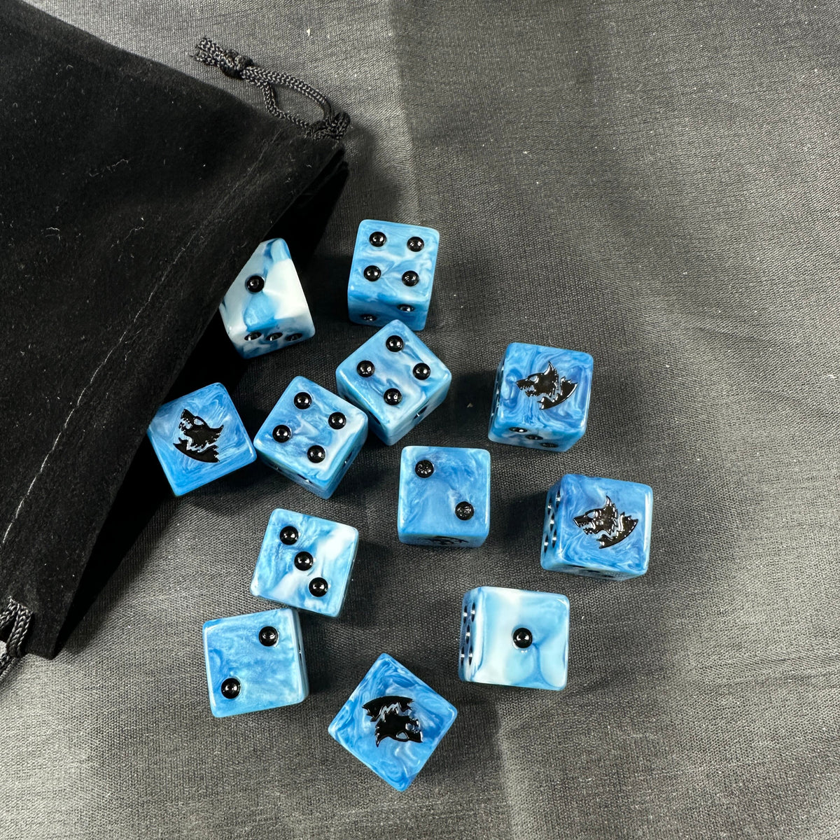 Blue Marble Acrylic D6 Dice Set – alternate product view