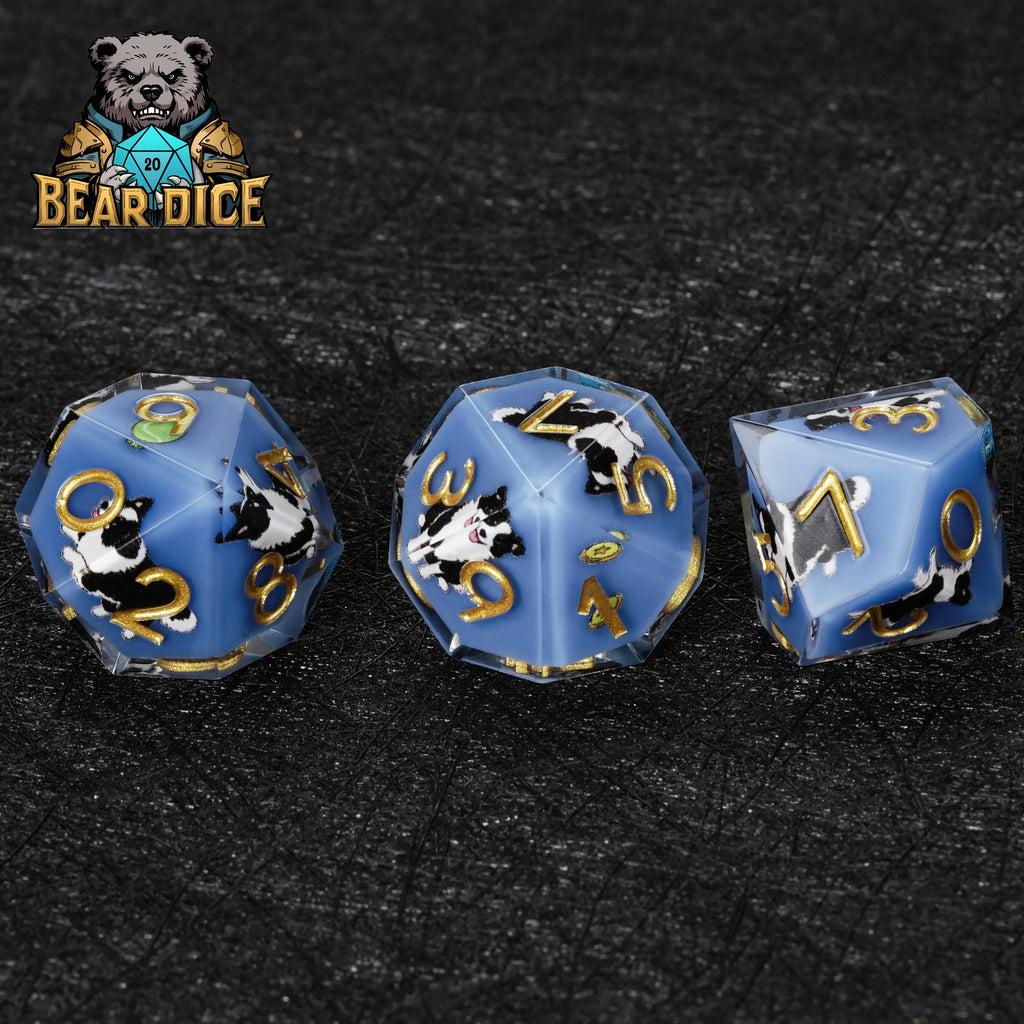 Border Collie Resin D10 Dice – alternate product view