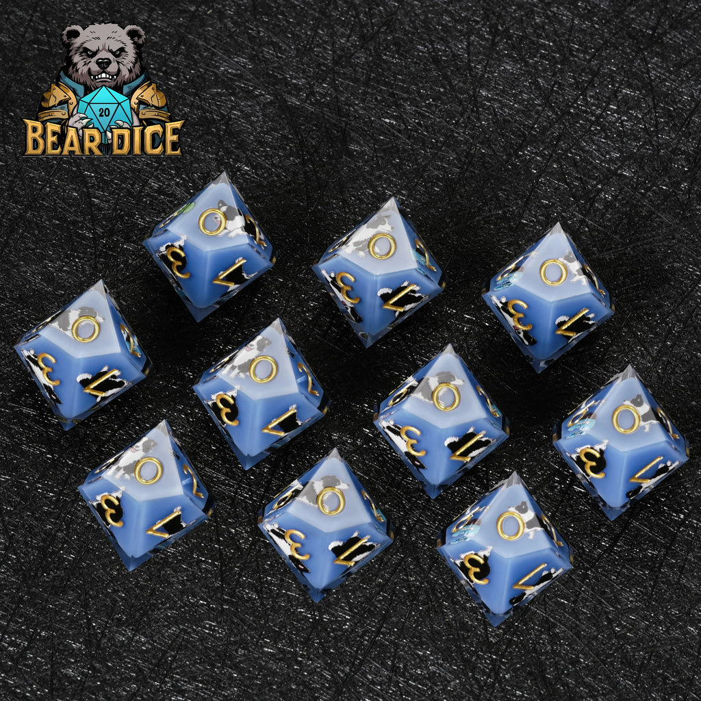 Border Collie Resin D10 Dice