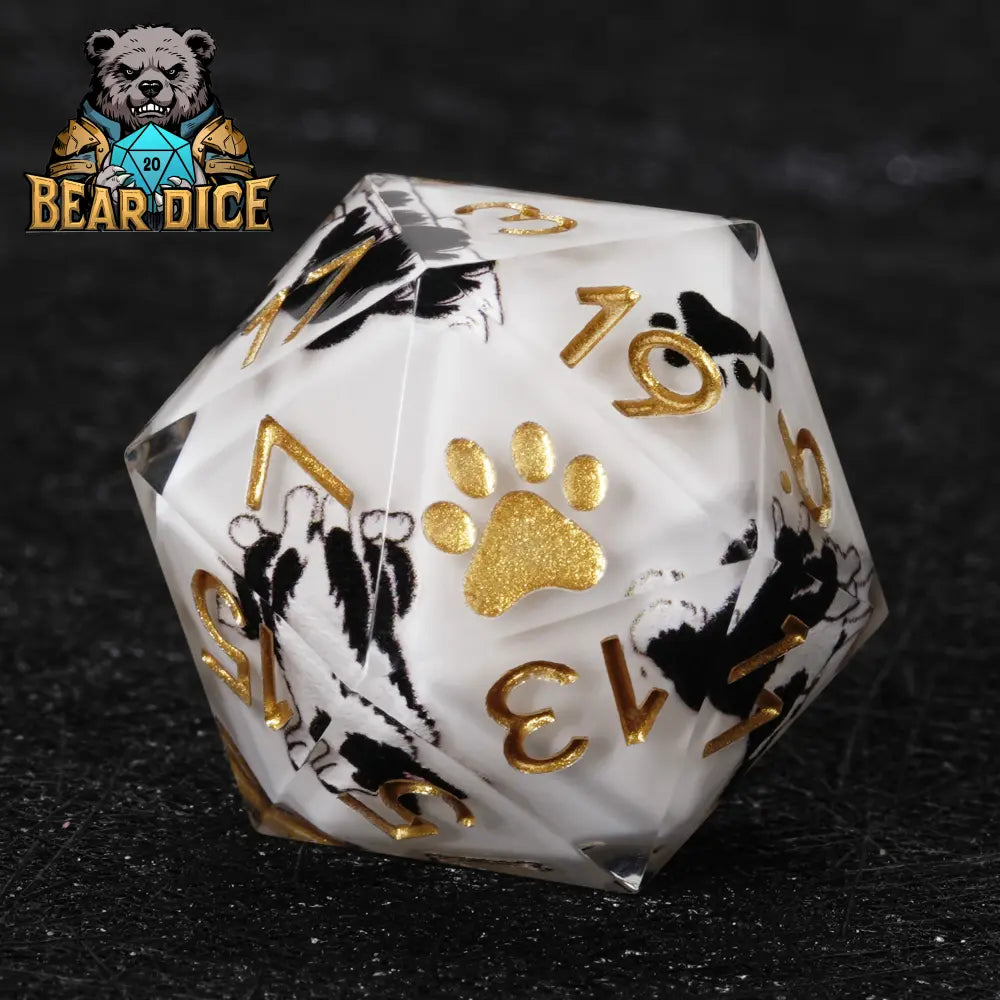 Border Collie Resin D20 Die – alternate product view