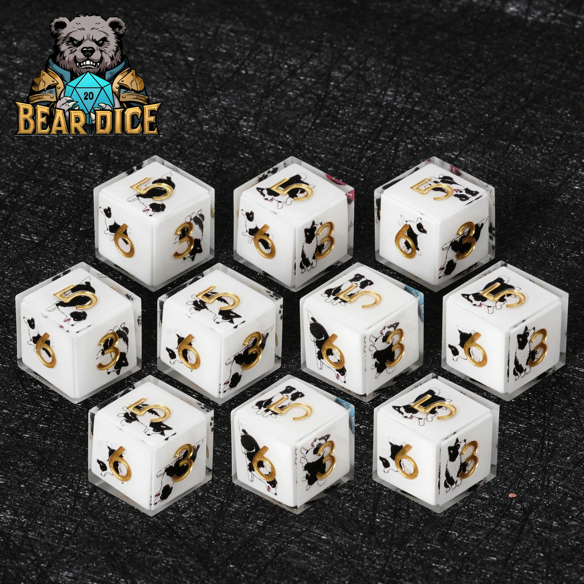 Border Collie Resin D6 Dice – alternate product view