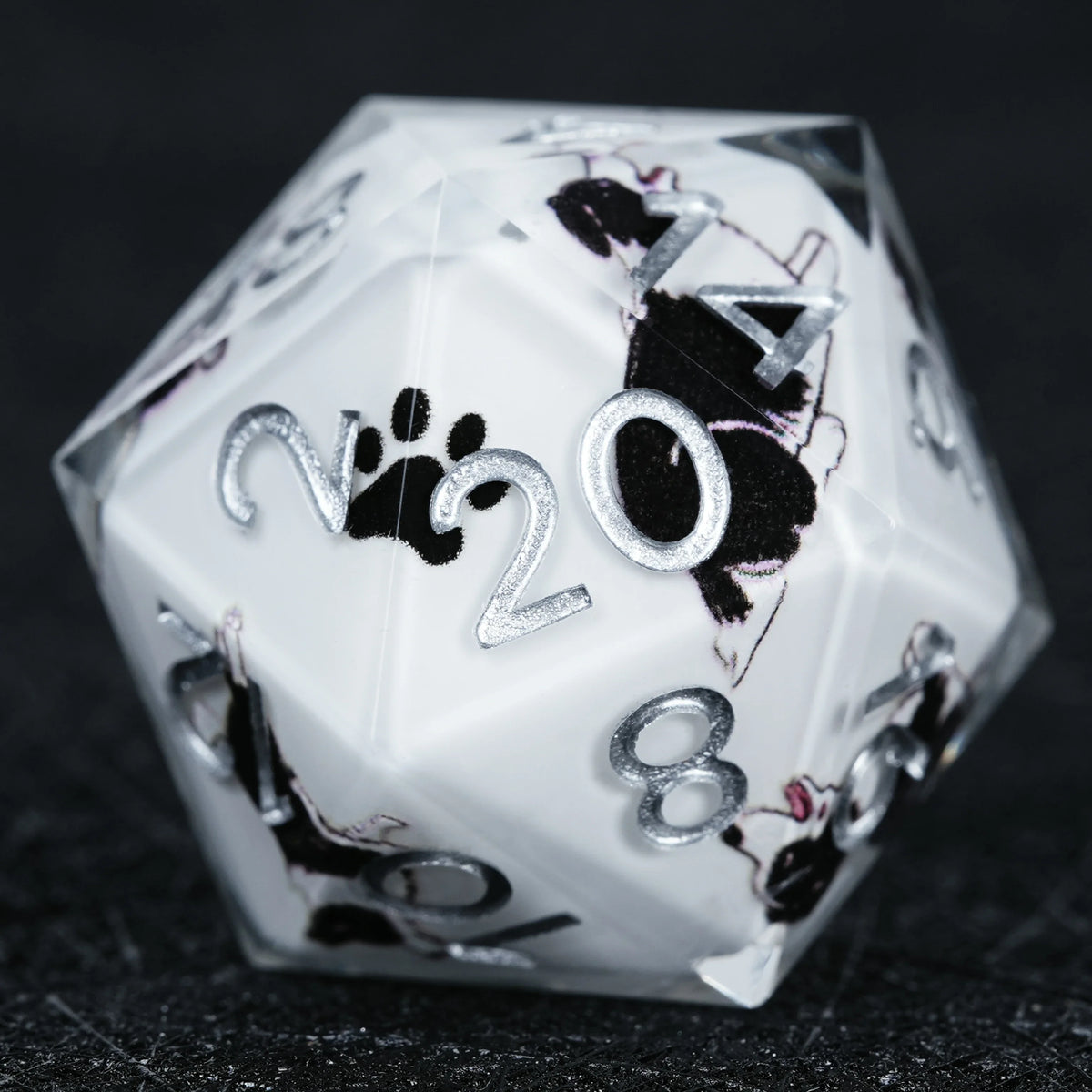 Border Collie Resin RPG Dice Set – alternate product view