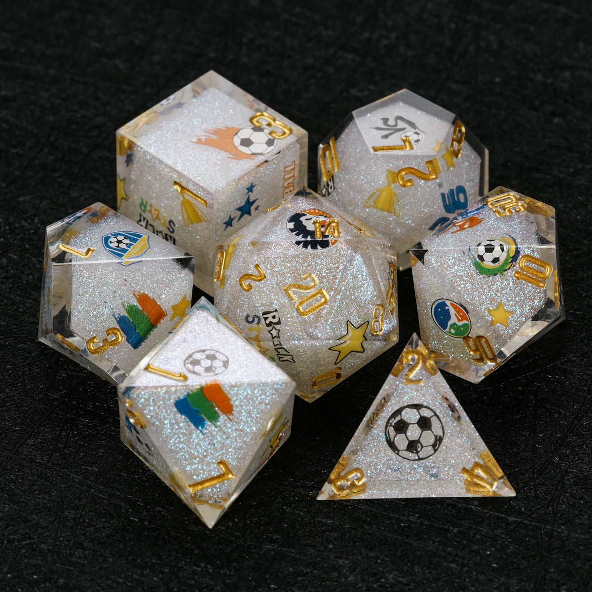 Brazil Soccer Resin Dice Set