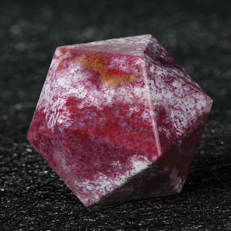 Brecciated Jasper Gemstone RPG Dice Set