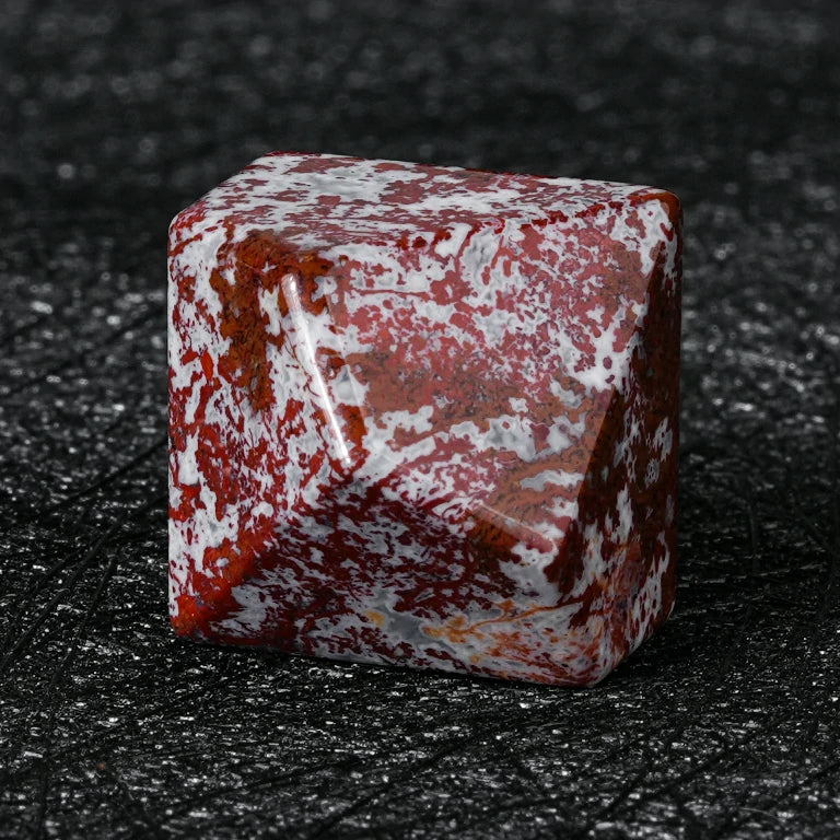Brecciated Jasper Gemstone RPG Dice Set – alternate product view