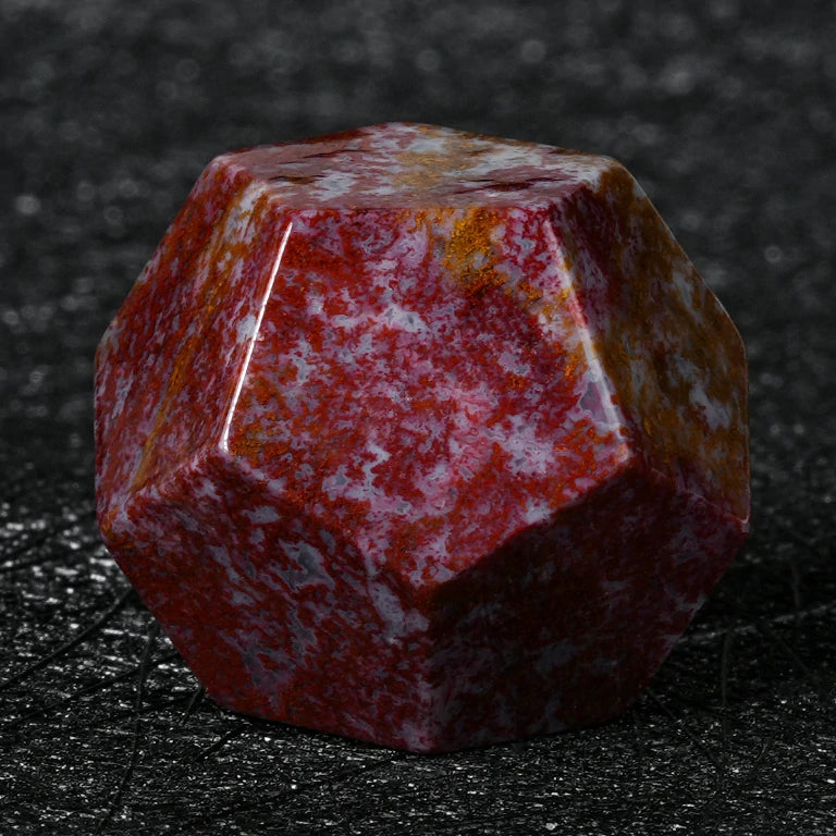Brecciated Jasper Gemstone RPG Dice Set – alternate product view