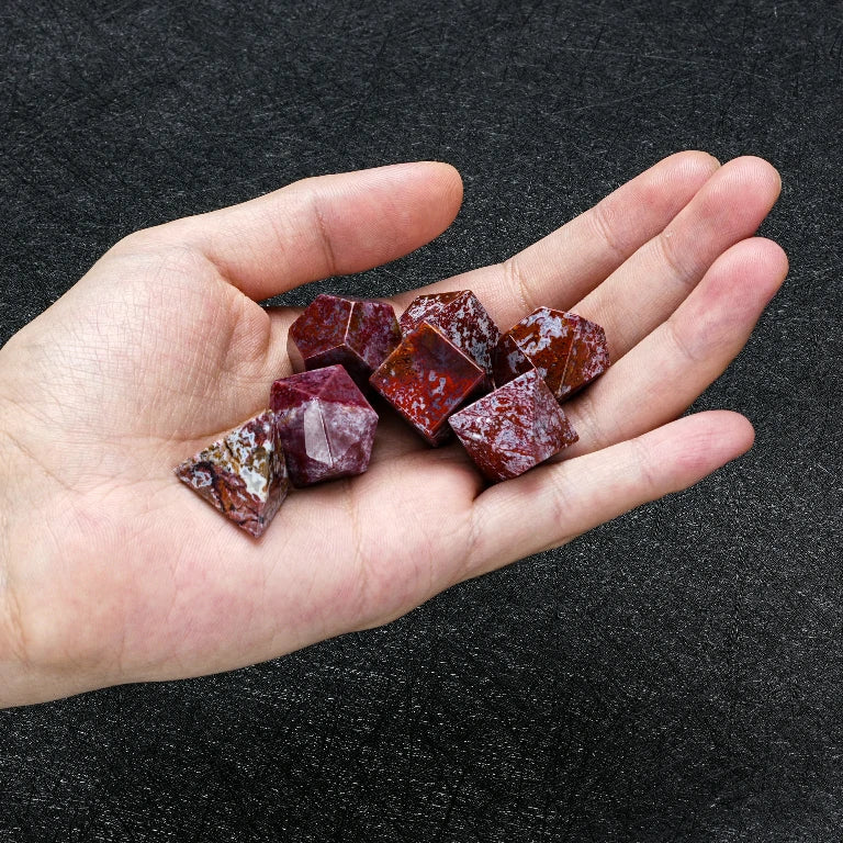 Brecciated Jasper Gemstone RPG Dice Set – alternate product view