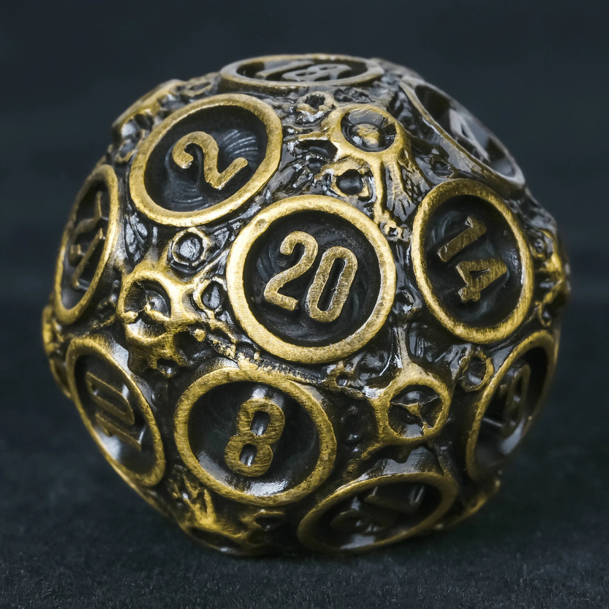Bronze Planet Metal DND Dice Set – alternate product view