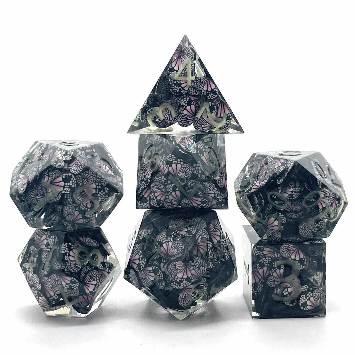 Butterfly Resin Sharp Edge Dice Set – alternate product view