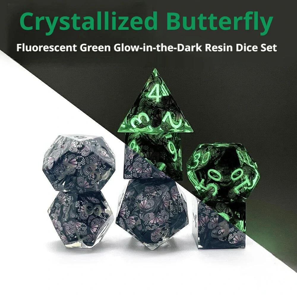 Butterfly Resin Sharp Edge Dice Set – alternate product view
