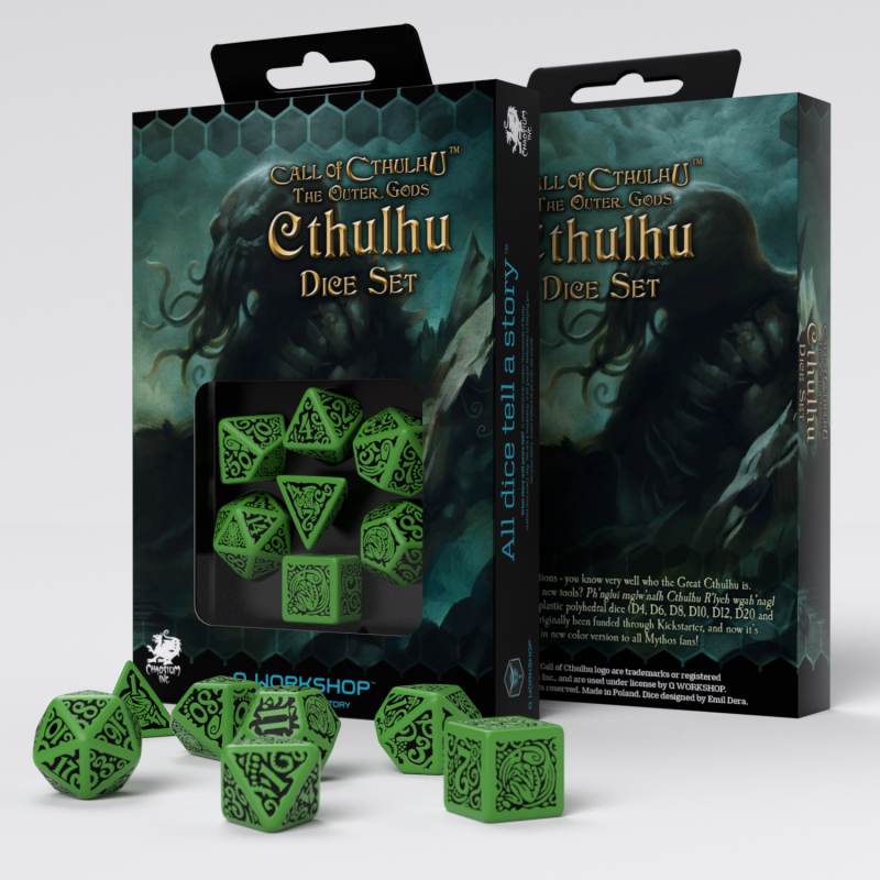 Call Cthulhu Acrylic RPG Dice Set