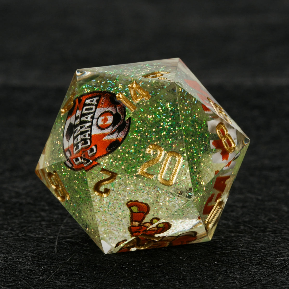Canada Soccer Resin DND Dice Set – Glitter – alternate product view