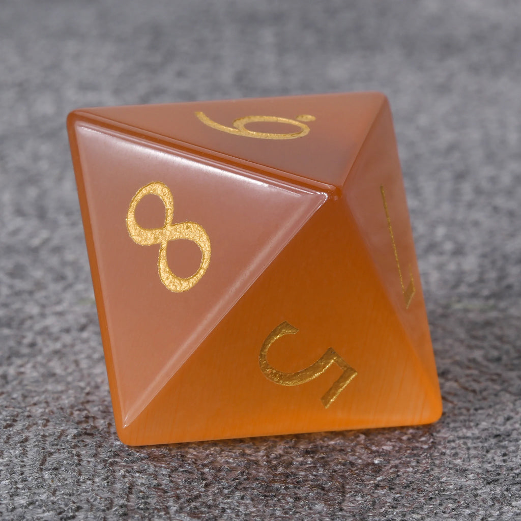 Cat Gemstone DND Dice Set – Cats Eye – alternate product view