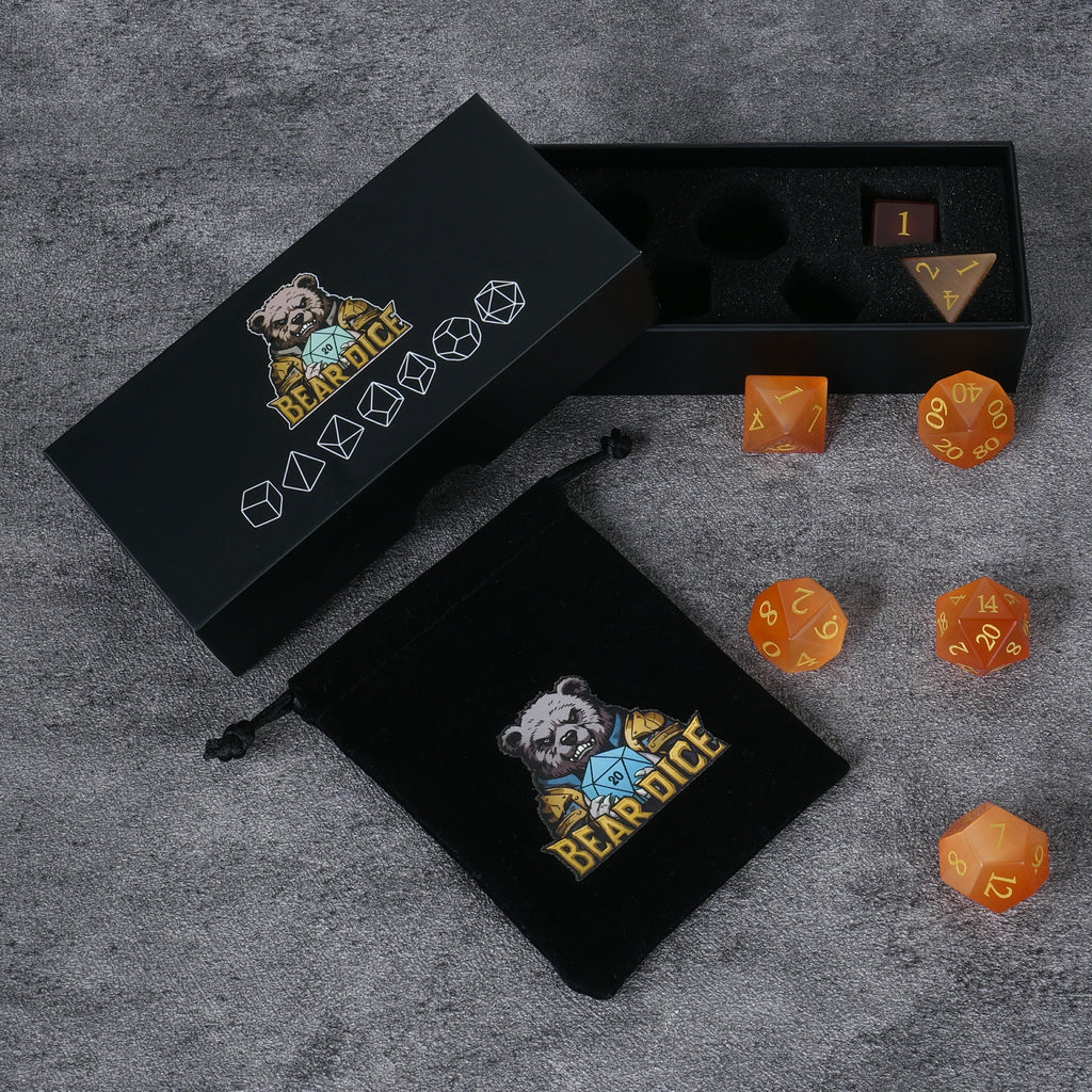 Cat Gemstone DND Dice Set – Cats Eye – alternate product view