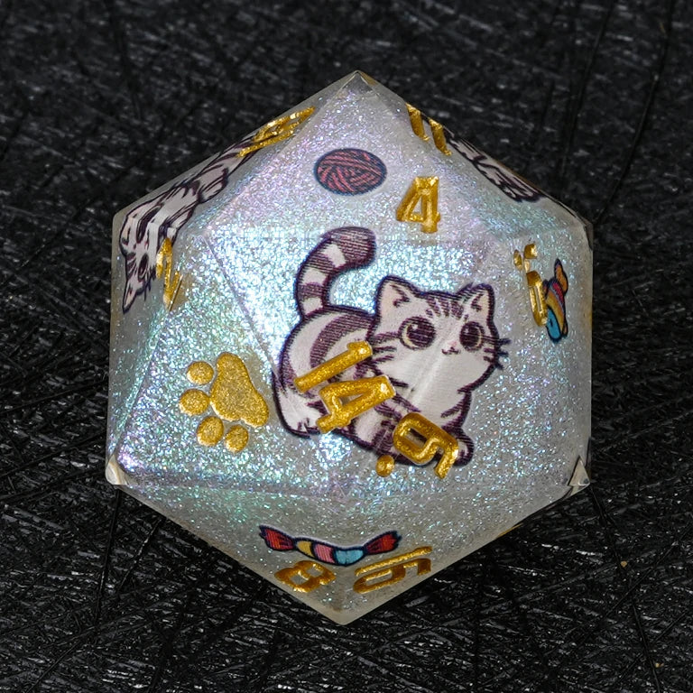 Cat Resin DND Dice Set – American Shorthair – alternate product view