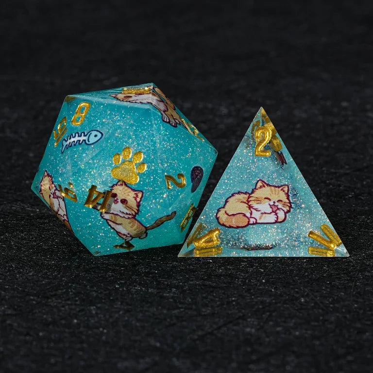 Cat Resin DND Dice Set – Persian – alternate product view
