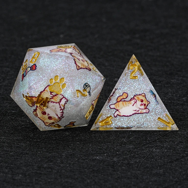 Cat Resin DND Dice Set – Persian – alternate product view