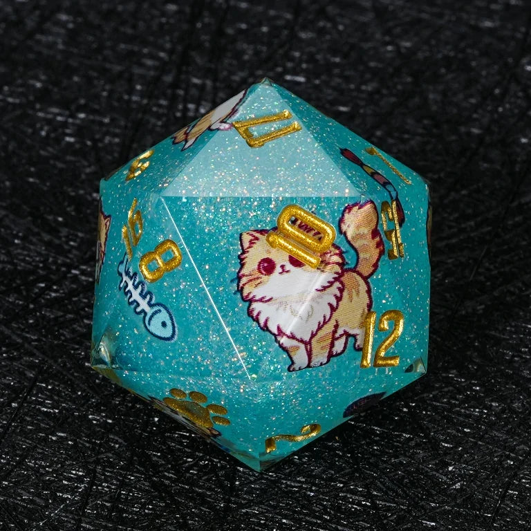 Cat Resin DND Dice Set – Persian – alternate product view