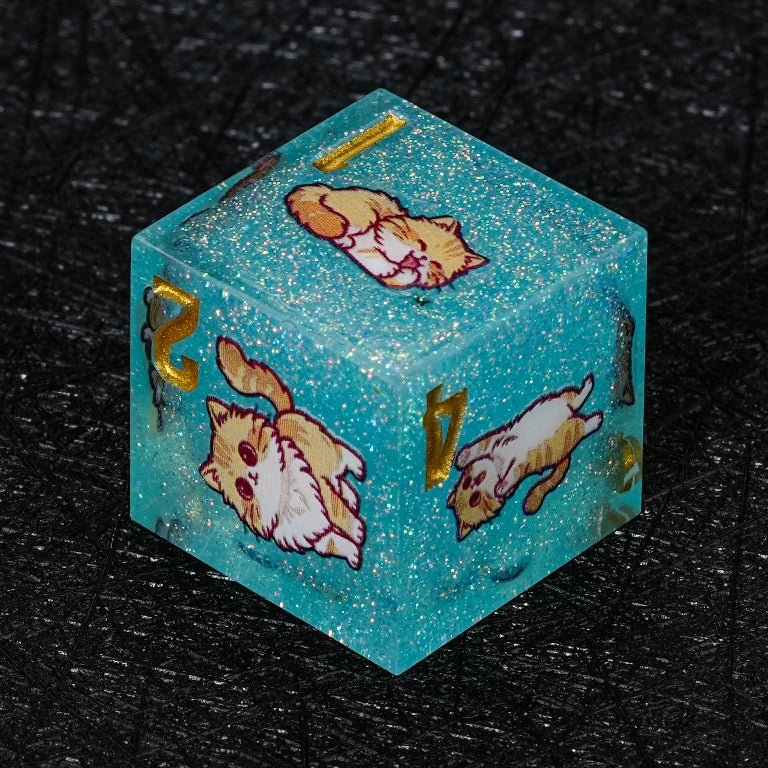Cat Resin DND Dice Set – Persian – alternate product view