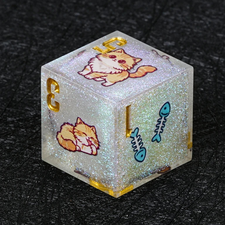 Cat Resin DND Dice Set – Persian – alternate product view