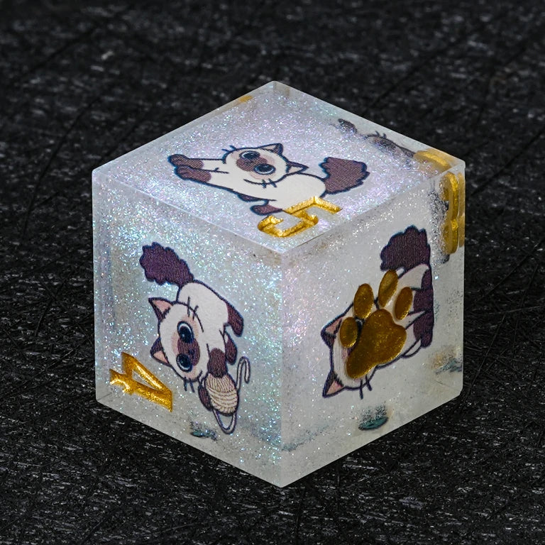 Cat Resin DND Dice Set – Ragdoll – alternate product view