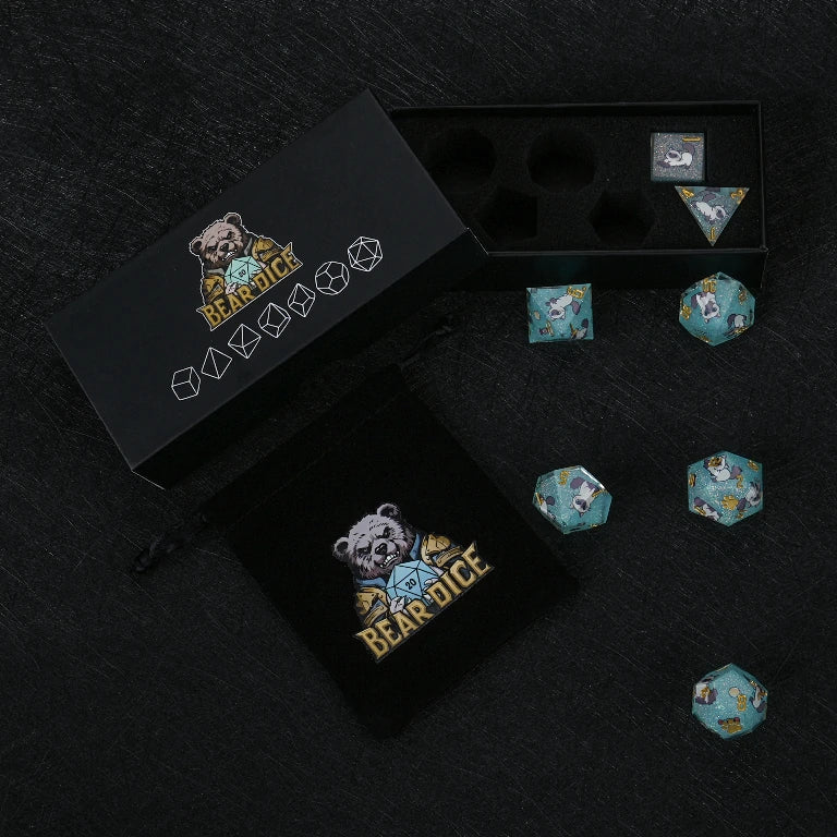 Cat Resin DND Dice Set – Ragdoll – alternate product view