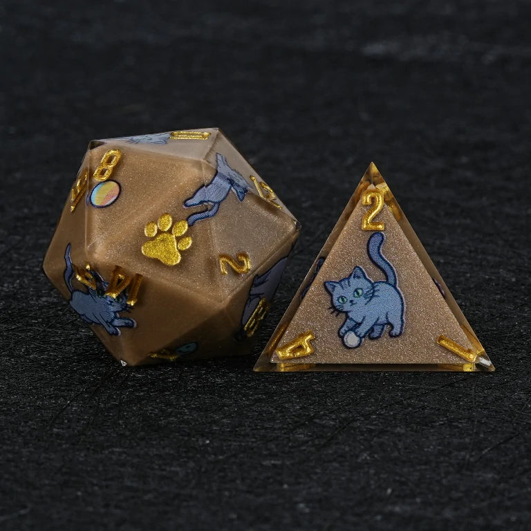Cat Resin DND Dice Set – Russian – alternate product view