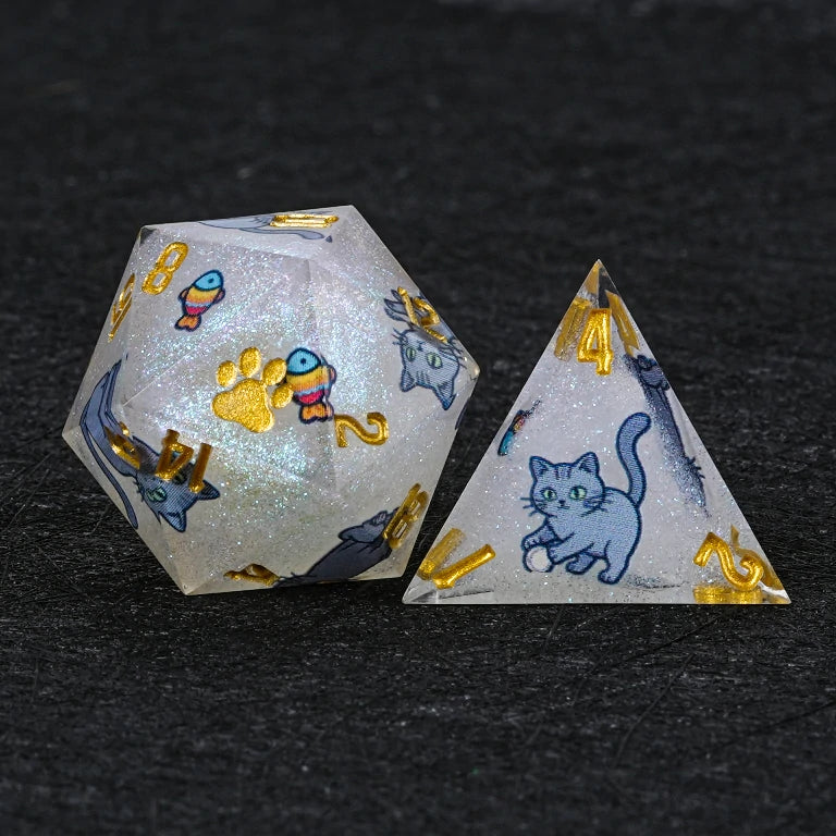 Cat Resin DND Dice Set – Russian – alternate product view