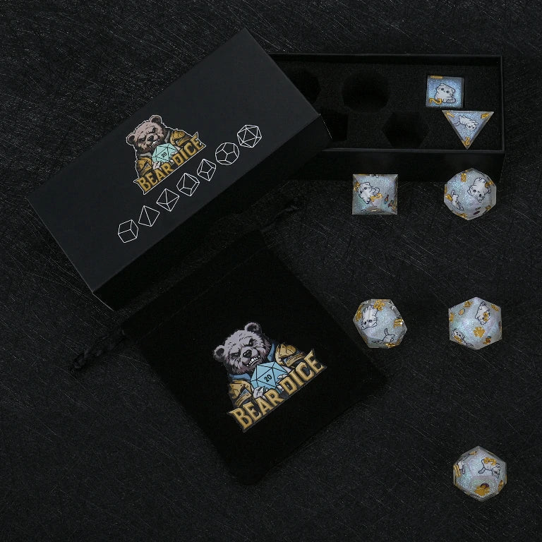 Cat Resin DND Dice Set – Scottish Fold – alternate product view