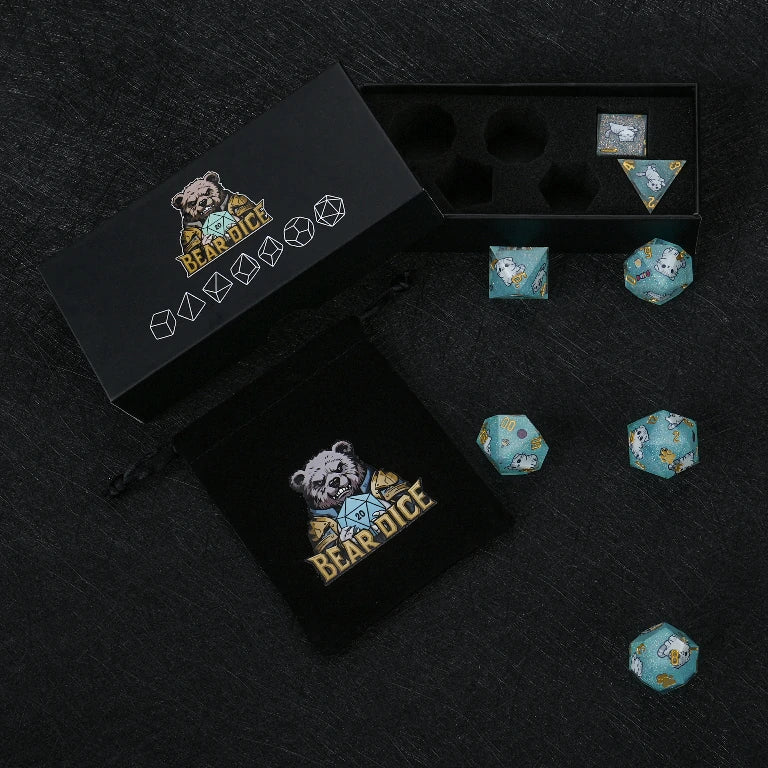 Cat Resin DND Dice Set – Scottish Fold – alternate product view