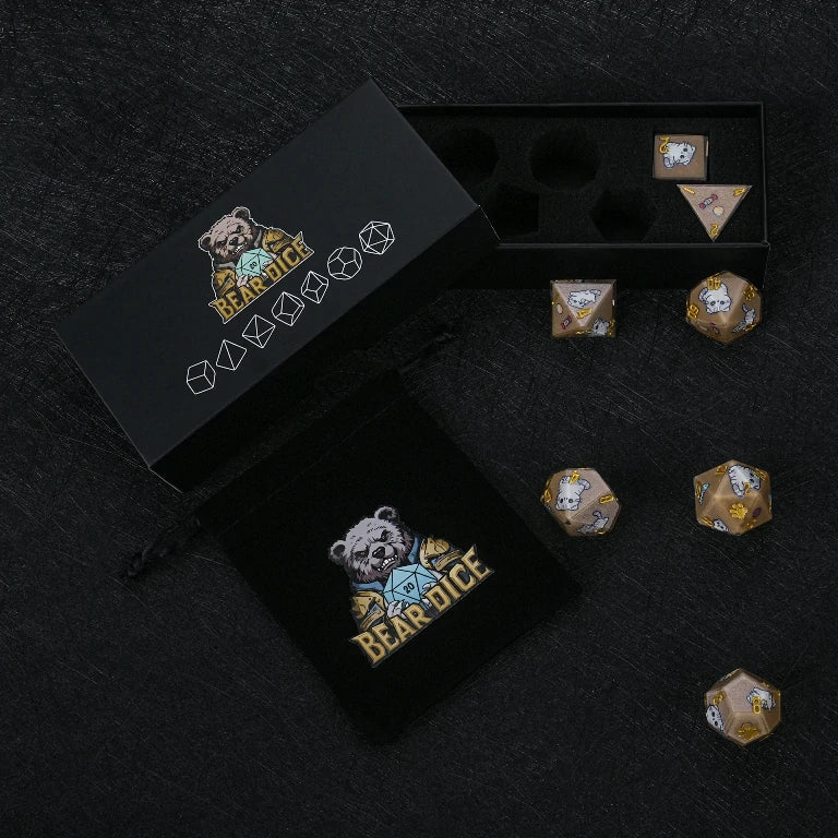 Cat Resin DND Dice Set – Scottish Fold – alternate product view